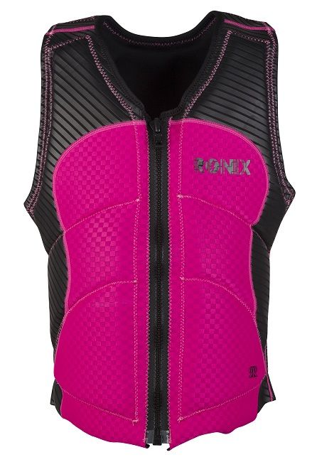 2015 Ronix - Coral Woman`s Front Zip Impact Jacket Black/Sid Pink XS