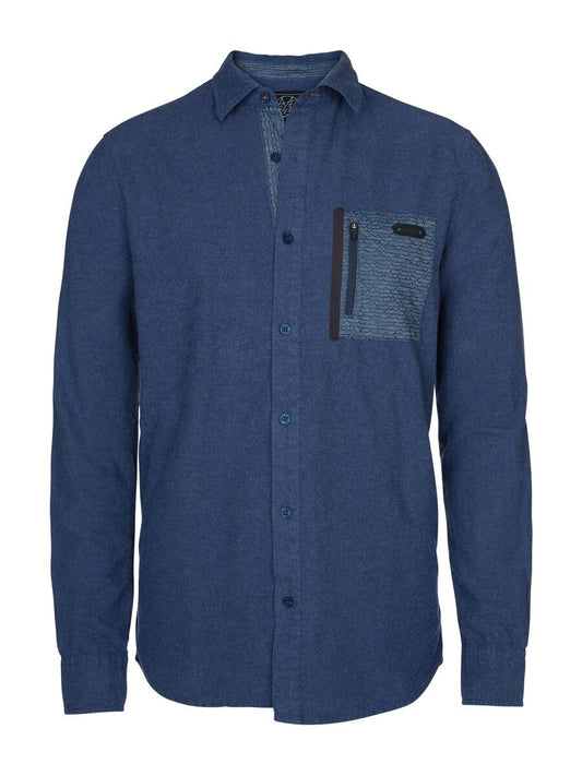 ION - Shirt LS George insignia blue melange/791 52/L