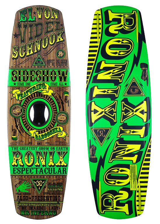 2014 Ronix - El Von Videl Schnook Utility Nu Core Carnival Green / Freakishly Yellow