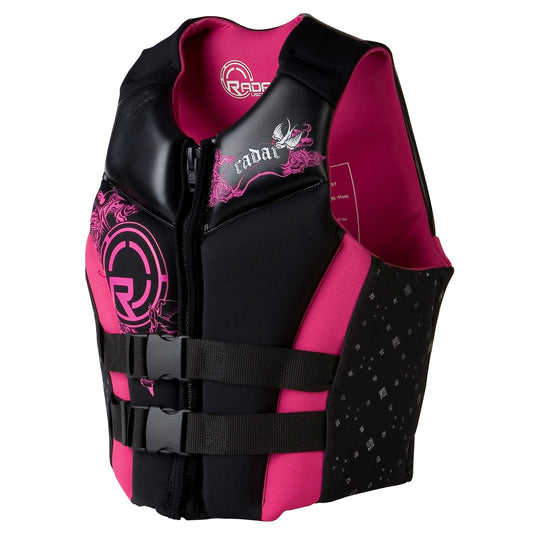 Radar Cameo Women's Front Zip CGA Life Vest Black / Pink