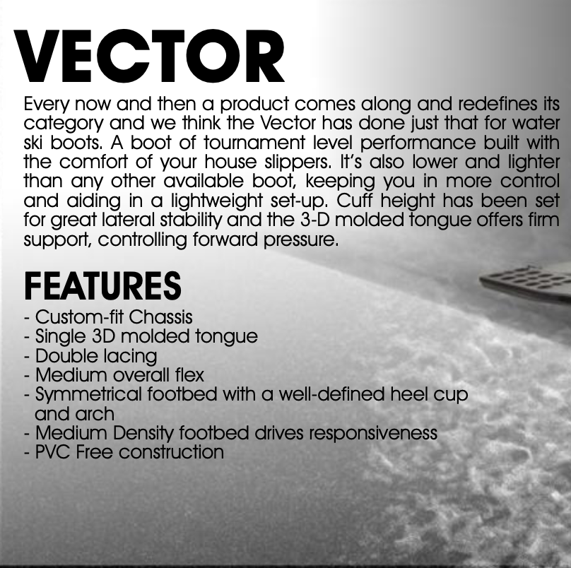 2014 Radar Vector Boot Front - Feather Frame - 7-11