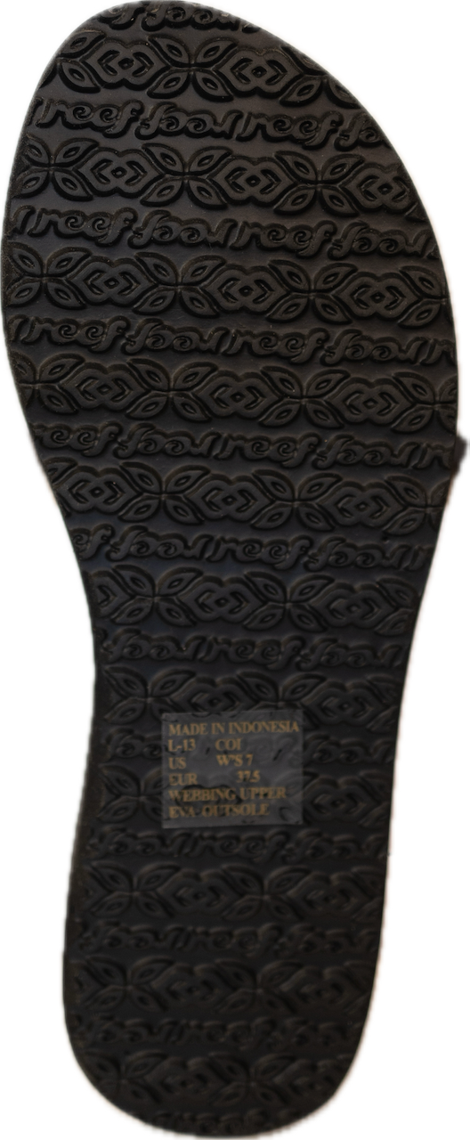 REEF Ginger Flip Flops black/aqua