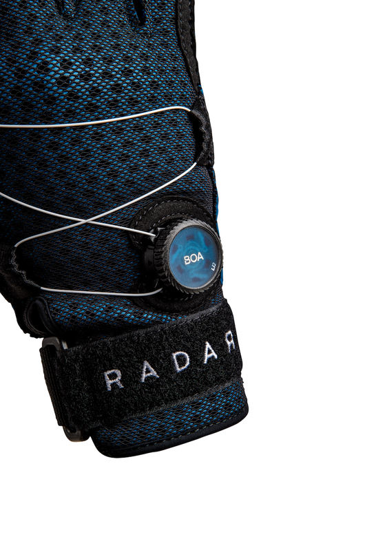2024 Radar Vapor-A BOA Inside-Out Glove - Black / True Blue Ariaprene
